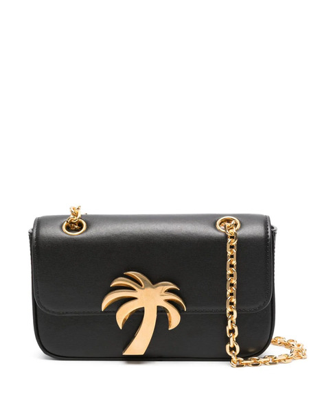  Palm Angels Palm Bridge Leather Crossbody Bag - Black 
