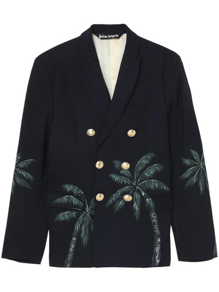  Palm Angels Palms Classic Double-breasted Blazer - Blue 