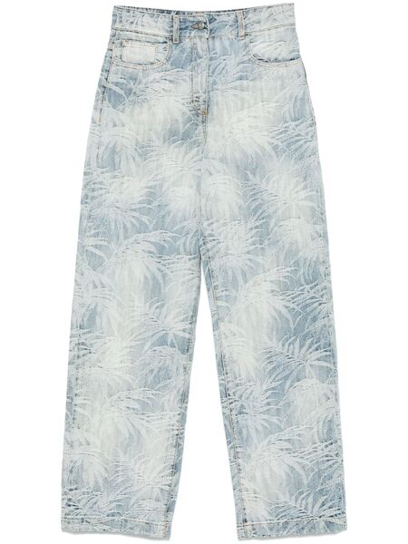  Palm Angels Palms Jacquard Jeans - Blue 