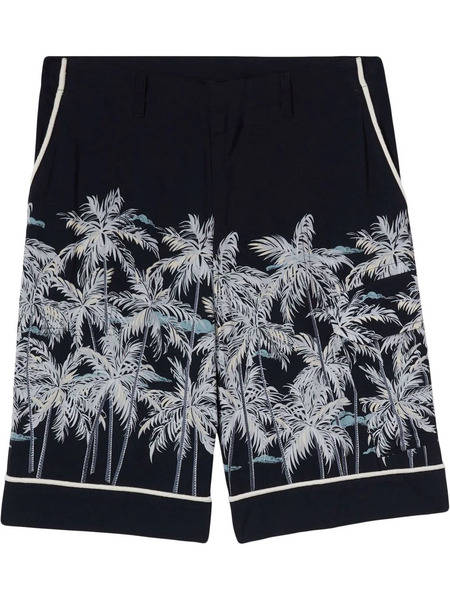  Palm Angels Palms-print Bermuda Shorts - Black 