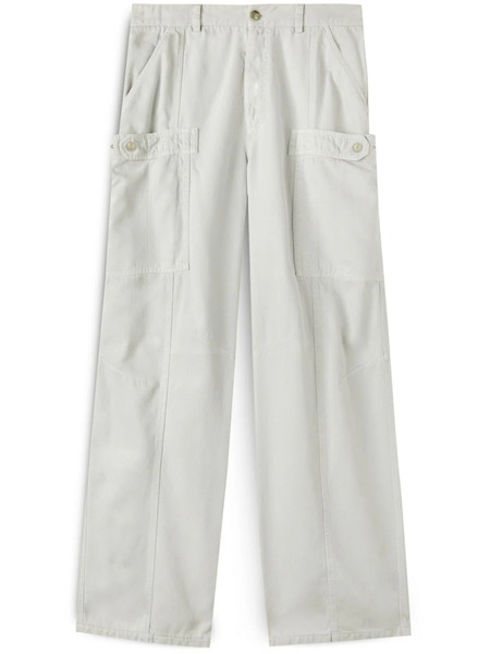  Palm Angels Patch-pocket Wide-leg Trousers - Grey 