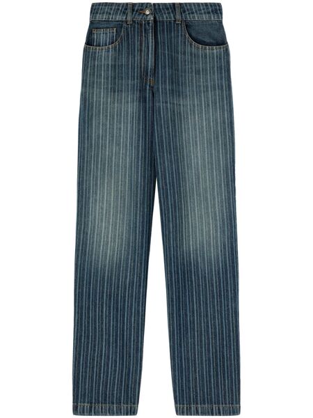  Palm Angels Pinstriped Jeans - Blue 