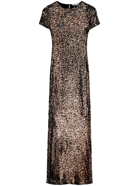  Palm Angels Sequinned Maxi Dress - Brown 