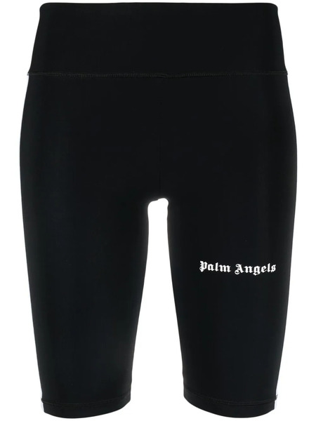  Palm Angels Side-stripe Cycling Shorts - Black 