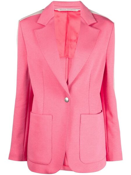  Palm Angels Single Breasted Stripe-trim Blazer - Pink 