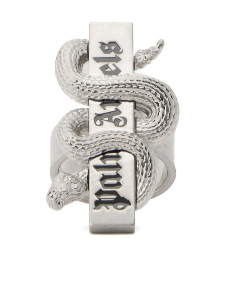  Palm Angels Snake Box Logo Ring - Silver 