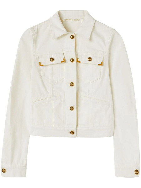  Palm Angels Spread-collar Denim Jacket - White 