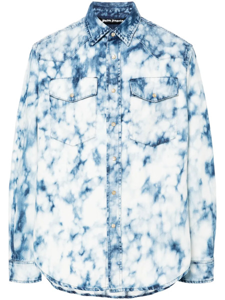  Palm Angels Summer Denim Shirt - Blue 