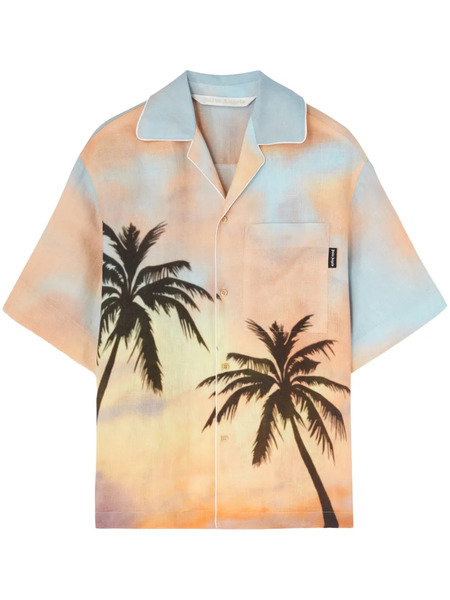  Palm Angels Sunrise Bowling Shirt - Pink 