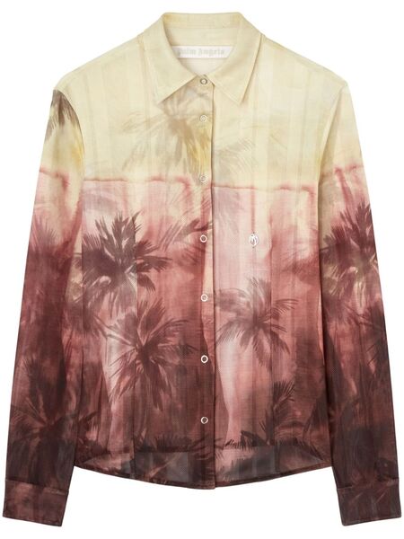  Palm Angels Sunset Palms Shirt - Neutrals 