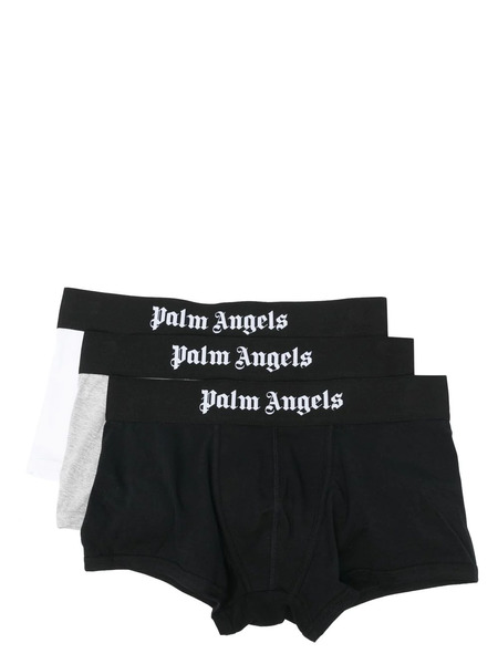 Palm Angels Tri-pack Logo-waistband Boxer Set - Grey 