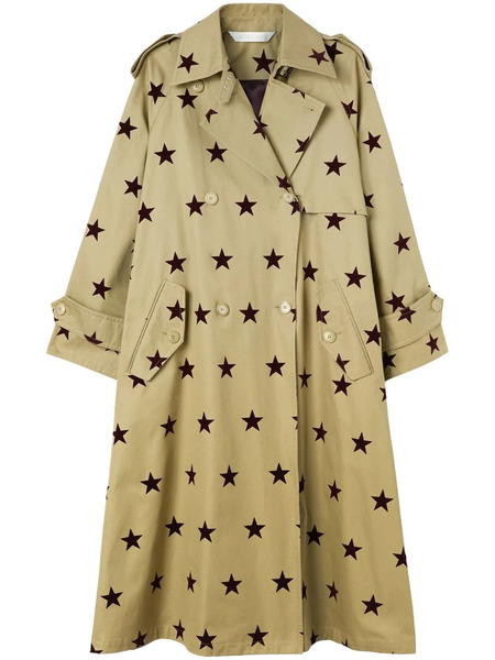  Palm Angels We Are Stars Trench Coat - Brown 