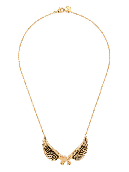  Palm Angels Wings Monogram Necklace - Gold 