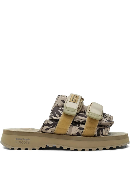  Palm Angels X Suicoke Moto-p Touch-strap Sandals - Green 