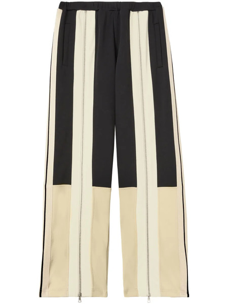  Palm Angels Zip-detailing Striped Trousers - Black 