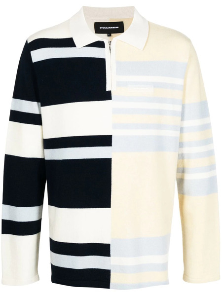  Palmer Split-stripe Polo Shirt - Yellow 