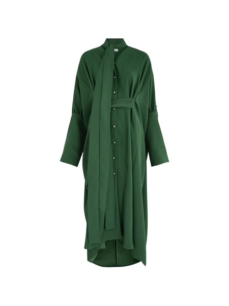  Palmer//harding Emotive Oversize Collared Maxi Dress - Green 