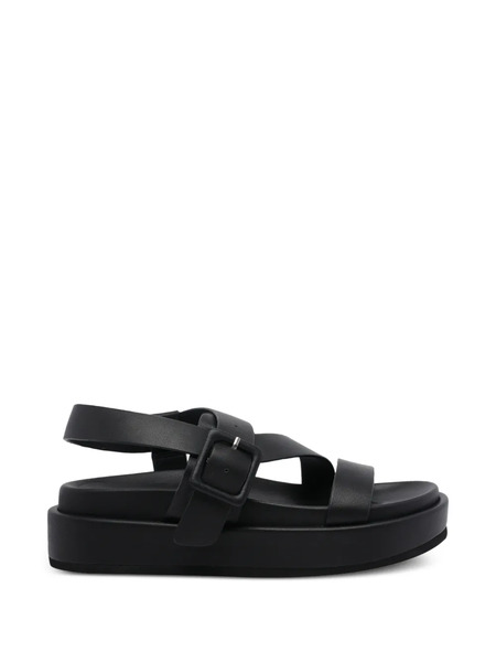  Paloma Barceló Buckle-strap Leather Sandals - Black 