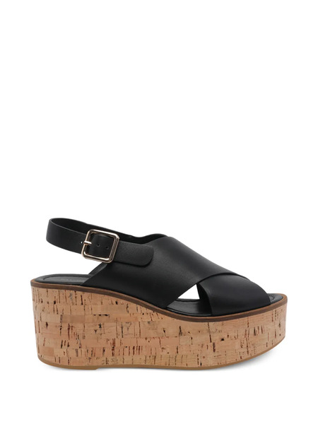  Paloma Barceló Buckle-strap Wedge-heel Sandals - Black 