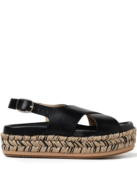  Paloma Barceló 35mm Francia Woven Platform Sandals - Black 