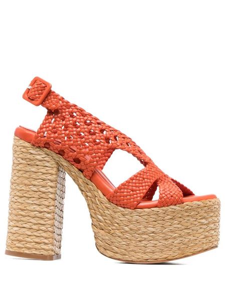  Paloma Barceló 140mm Open-toe Espadrilles - Orange 