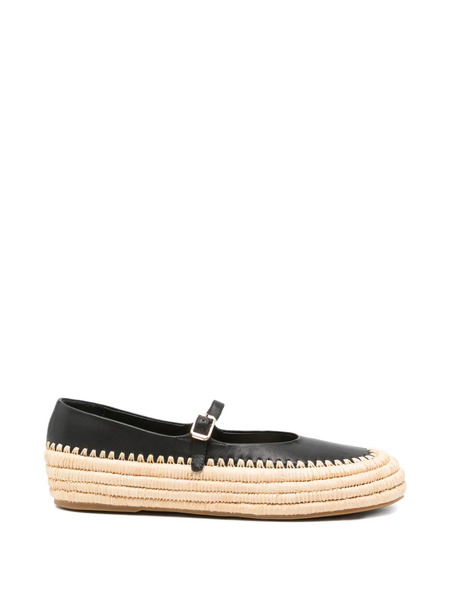  Paloma Barceló Strappy Woven Flat Pumps - Black 