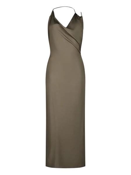  Paloma Wool Melleray V-neck Spaghetti-strap Dress - Brown 