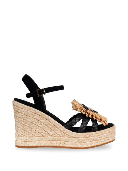  Palomitas By Paloma Barcelò Fannie Braided Floral Sandals - Black 