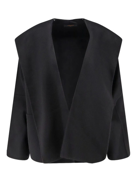  Paltò V-neck Patch-pocket Coat - Black 