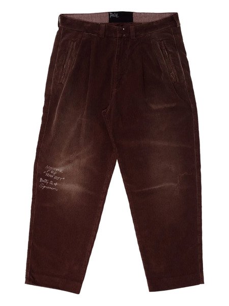  Paly Corduroy Texture Trousers - Red 