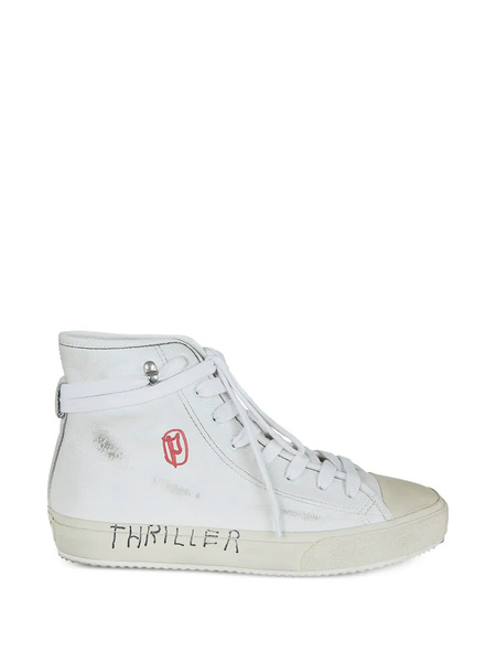  Paly Leather High-top Sneakers - White 