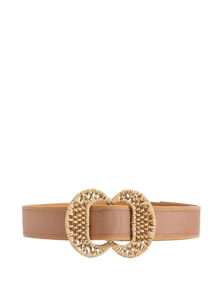  Pamela Munson Woven Buckle Belt - Neutrals 