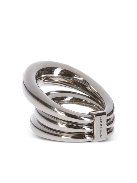  Panconesi Blow Up Solar Triple-band Ring - Silver 