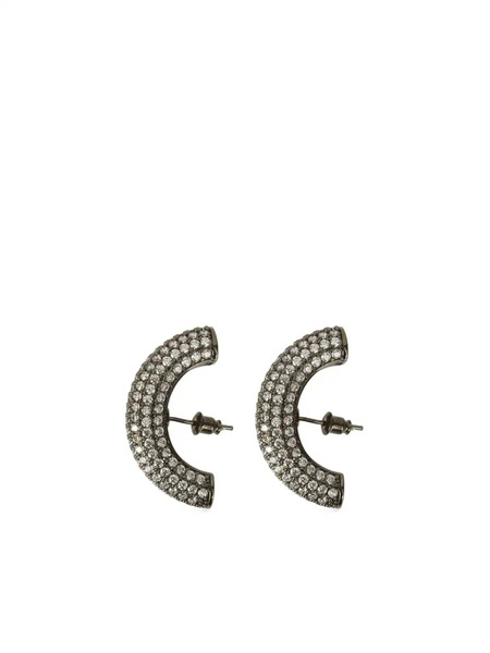  Panconesi Cubic-zirconia Half-hoop Earrings - Silver 