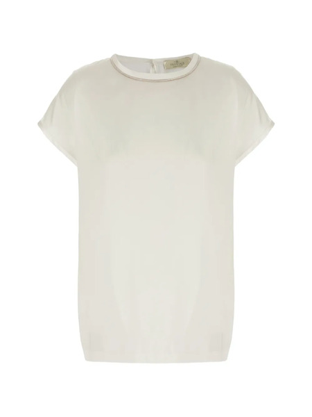  Panicale Beaded Silk Top - White 