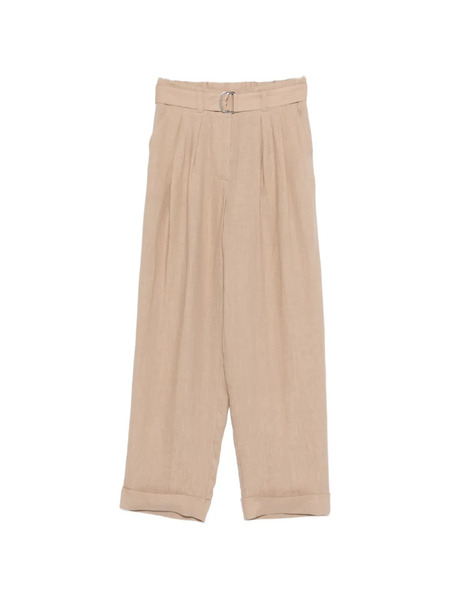  Panicale Belted Pleated Trousers - Neutrals 