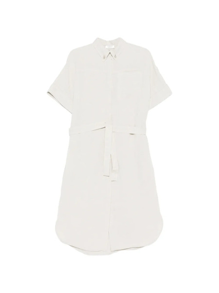  Panicale Belted Shirt Midi Dress - Neutrals 