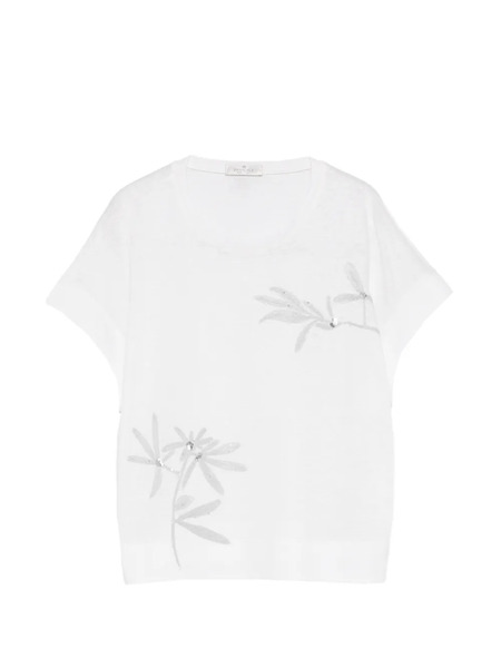  Panicale Floral-print Round-neck T-shirt - White 