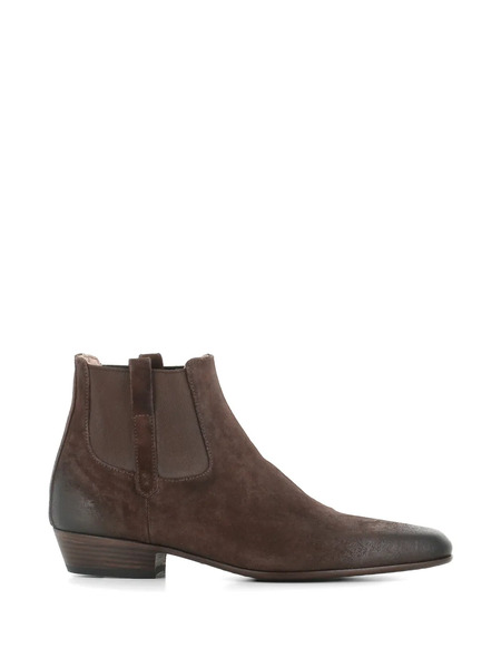  Pantanetti Point Toe Leather Boots - Brown 