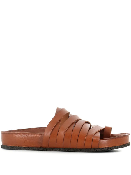  Pantanetti Strappy Leather Sandals - Brown 
