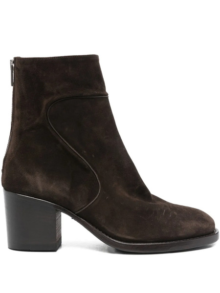  Pantanetti Suede Block-heel Boots - Brown 