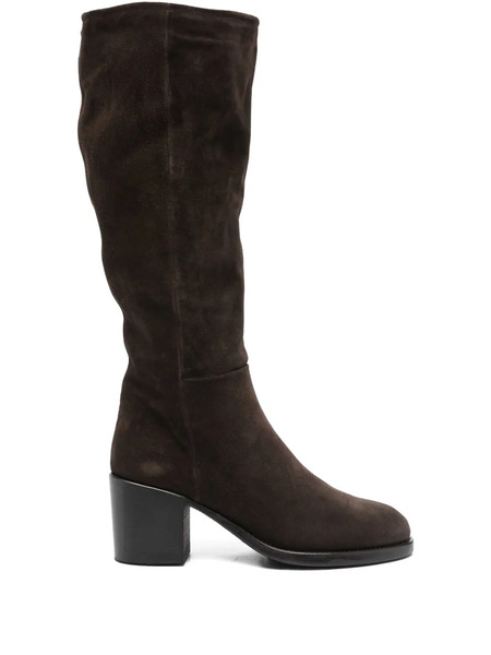  Pantanetti Suede Block-heel Boots - Brown 