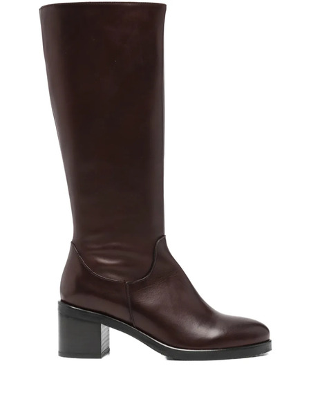  Paola Parisi 65mm Leather Boots - Brown 