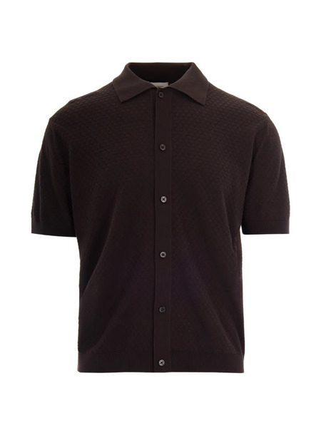  Paolo Pecora Buttoned Polo Shirt - Brown 