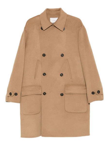  Paolo Pecora Double-breasted Coat - Brown 