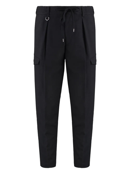  Paolo Pecora Drawstring Straight-leg Trousers - Black 