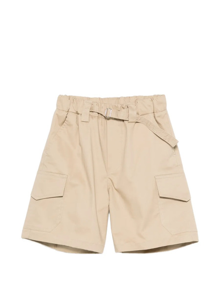  Paolo Pecora Kids Belt Pocket Shorts - Neutrals 