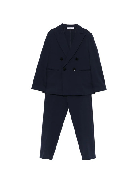  Paolo Pecora Kids Double-breasted Suit - Blue 