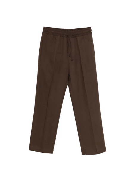  Paolo Pecora Kids Drawstring Trousers - Brown 