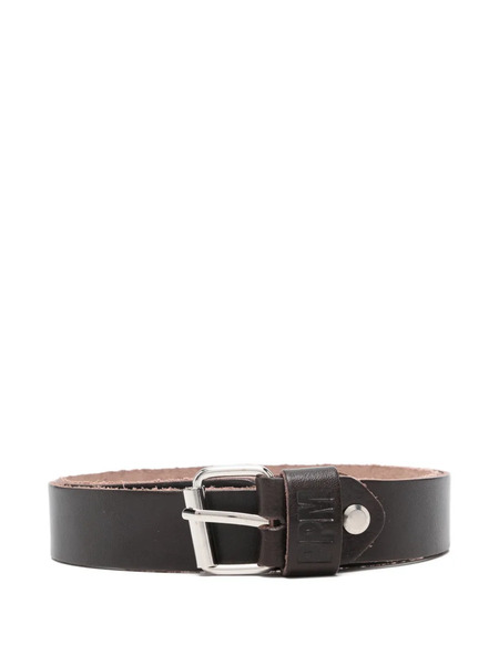  Paolo Pecora Kids Embossed Leather Belt - Brown 